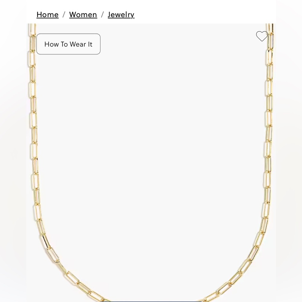 NEW WITH TAGS | J CREW GOLD CHAIN NECKLACE
